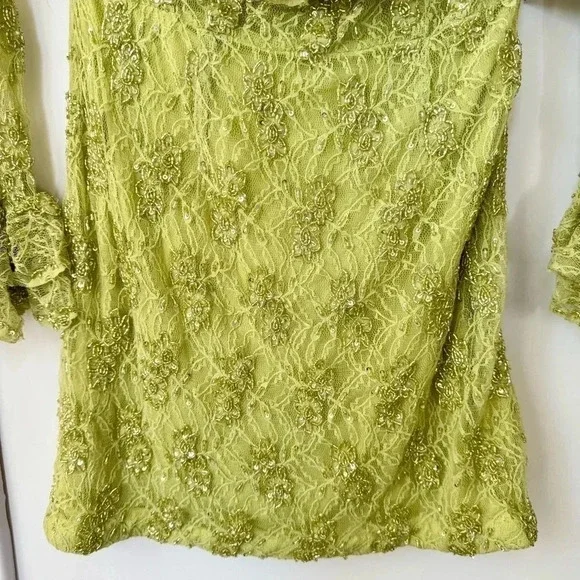 NWT Retrofete Castella Dress Mini Long Sleeve Off Shoulder Sequin Revolve  Green - threedaughtersproperties.com